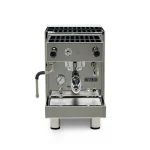 A Bezzera BZ13 PM espresso machine Stainless, showcasing its polished stainless steel housing and ergonomic design