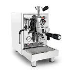 A Bezzera Unica espresso machine White, showcasing its compact size and traditional design