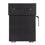 A detailed shot of the Espresso Machine Profitec MOVE modular bottomless portafilter with its removable silicone spout insert