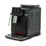 A detailed shot of the Gaggia Cadorna Barista Plus Black commercial-style steam wand frothing milk