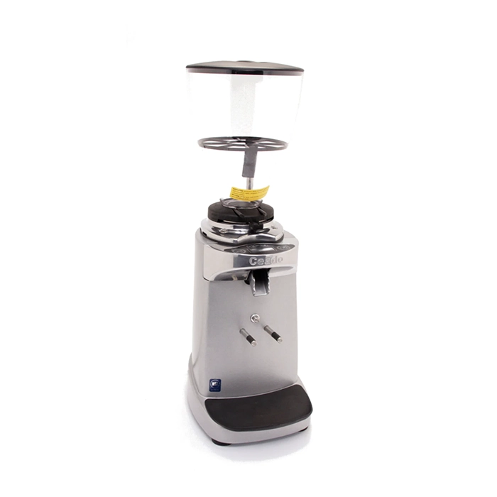 A large, professional Ceado E92 espresso grinder, featuring its bean hopper and dispensing chute A large, professional Ceado E92 espresso grinder, featuring its bean hopper and dispensing chute