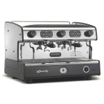 A large, sleek La Spaziale S2 EK Two Group Commercial espresso machine in stainless steel, showcasing its dual group heads