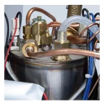 A set of the colored disclets for the front knobs of the Profitec Pro 400 Espresso Machine Black, ready to be interchanged