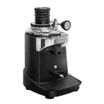 A sleek, Ceado E37SD Coffee Grinder Black single-dose coffee grinder on a counter, with its Quick Set Gear visible