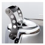 A smartphone screen showing the Dalla Corte Mina Espresso Machine Oak App, with options for creating and saving flow profiles