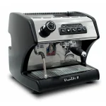 A view of the back or side of the La Spaziale Vivaldi II, illustrating its direct plumb connection for a continuous water supply