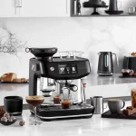 A visual representation of the Barista Guidance feature on the Breville Oracle Jet Black screen, showing grind adjustment recommendations