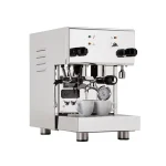 An internal view or diagram of the Profitec Pro 300 Espresso Machine White, highlighting its dual boilers and copper/stainless steel lines