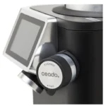 Ceado Rev Steel Espresso Grinder showing side profile and large bean hopper