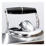 Close-up of the Dalla Corte Mina Espresso Machine Wood right side, displaying the series of lights indicating flow rate stages during extraction