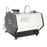 Close-up of the La Marzocco GS3 Original Automatic saturated group head, emphasizing its robust, commercial-grade construction