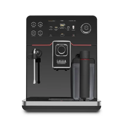 Gaggia Accademia Black Glass espresso machine with touchscreen